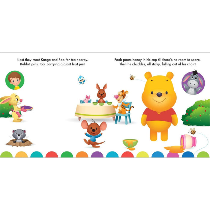 Disney Baby: A Day with Winnie the Pooh! - (Squeeze & Squeak) by Maggie Fischer (Board Book)