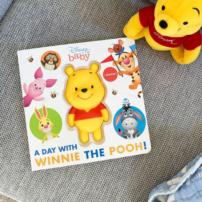Disney Baby: A Day with Winnie the Pooh! - (Squeeze & Squeak) by Maggie Fischer (Board Book)