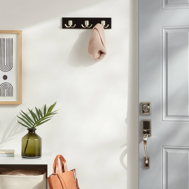 Modern Octopus 3 Rail Nickel Hooks Black - Brightroom