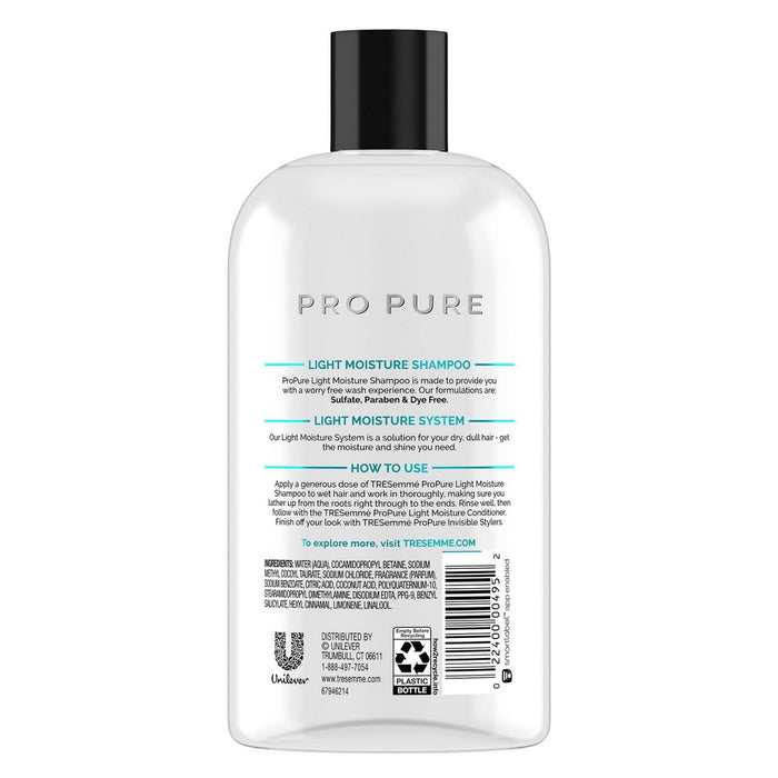 Tresemme Pro Pure For Daily Moisture Light Moisture Shampoo - 16 fl oz