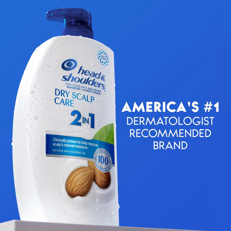 Head & Shoulders 2-in-1 Dandruff Shampoo and Conditioner, Anti-Dandruff Treatment, Dry Scalp Care for Daily Use, Paraben-Free - 28.2 fl oz