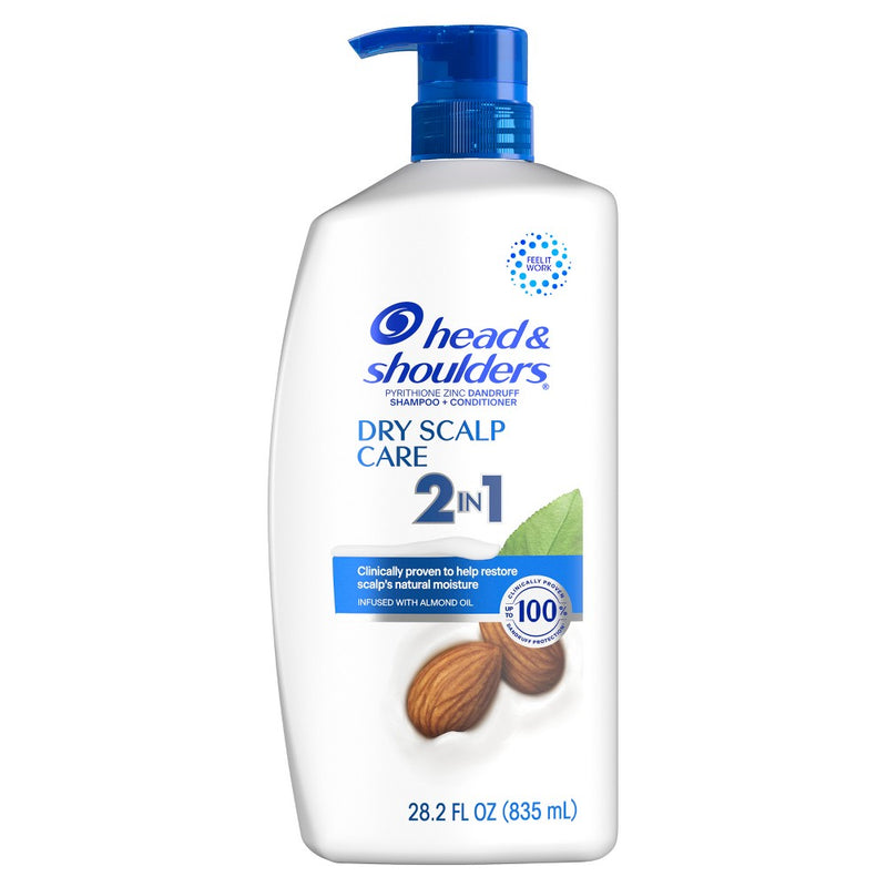 Head & Shoulders 2-in-1 Dandruff Shampoo and Conditioner, Anti-Dandruff Treatment, Dry Scalp Care for Daily Use, Paraben-Free - 28.2 fl oz