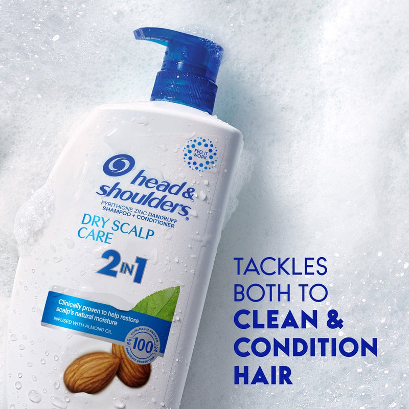 Head & Shoulders 2-in-1 Dandruff Shampoo and Conditioner, Anti-Dandruff Treatment, Dry Scalp Care for Daily Use, Paraben-Free - 28.2 fl oz