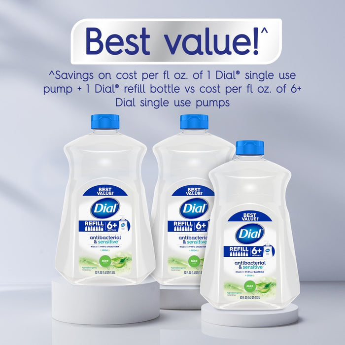 Dial Sensitive Aloe Hand Soap Gel Refill - 52 fl oz