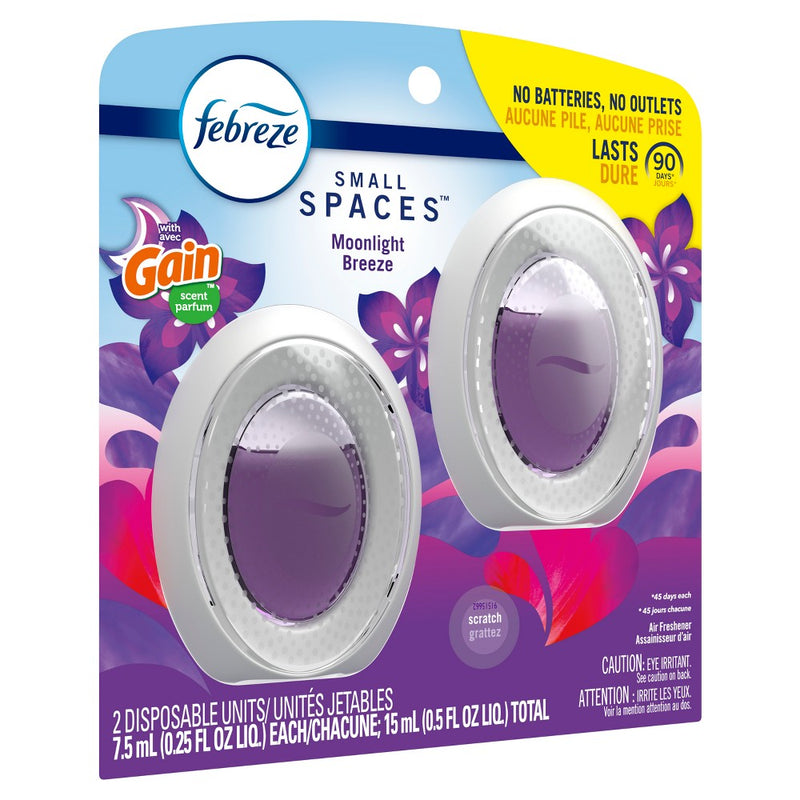 Febreze Small Spaces Gain Air Freshener - Moonlight Breeze - 0.5oz/2pk