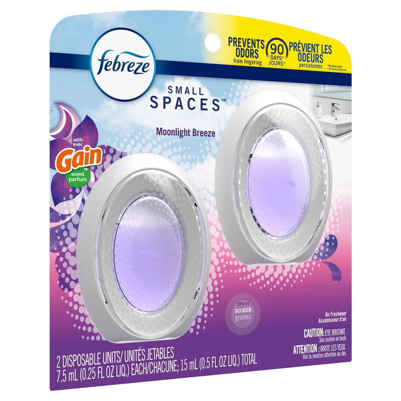 Febreze Small Spaces Gain Air Freshener - Moonlight Breeze - 0.5oz/2pk