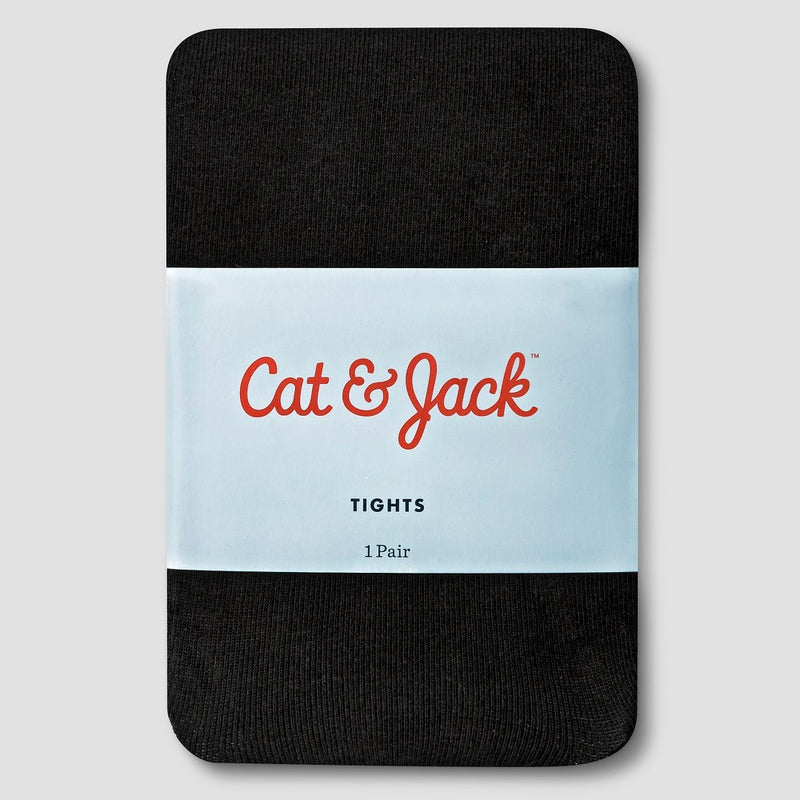Baby Girls' Solid Tights - Cat & Jack Black 6-12M