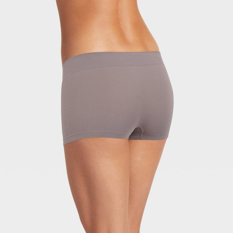 Jockey Generation Women's Recycled Seamfree Ribbed Boy Shorts - Twilight Sands L: Eco-Friendly, Mid-Rise, Tagless