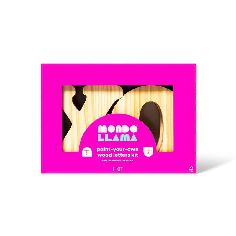 Paint-Your-Own Valentine's Day Wood Craft XOXO Kit - Mondo Llama