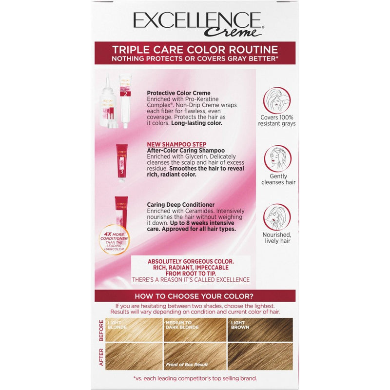 L'Oreal Paris Excellence Creme Triple Protection Color - 6.3 fl oz - 3 Natural Black - 1 kit