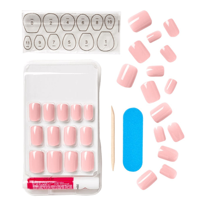 KISS Gel Fantasy Ready-To-Wear Fake Nails - Pink - 28ct