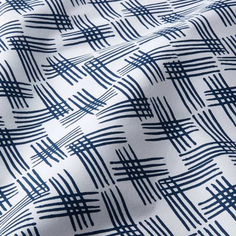 King Easy Care Printed Pattern Sheet Set Blue Geo - Room Essentials