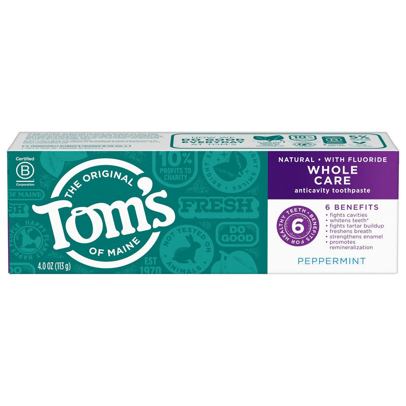 Tom's of Maine Whole Care Toothpaste - Peppermint - 4oz/3pk