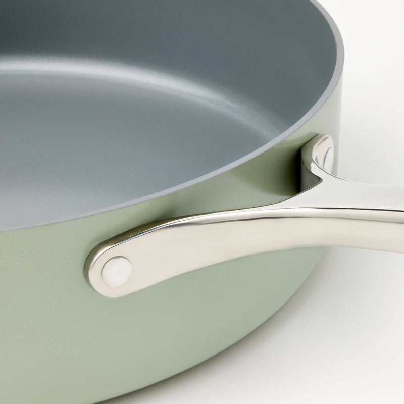 5qt Nonstick Ceramic Coated Aluminum Saute Pan Sage Green - Figmint