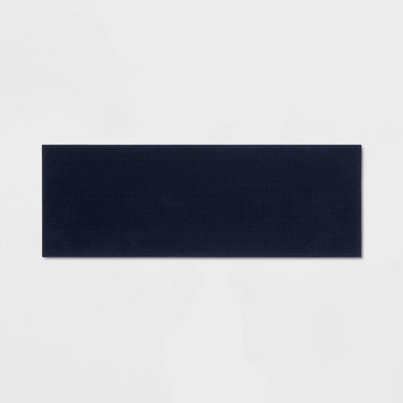 20"x58" Everyday Chenille Bath Runner Navy - Room Essentials