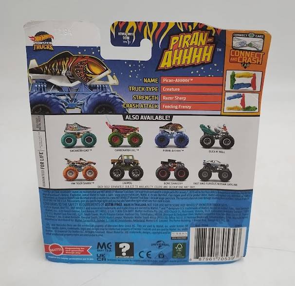 Hot Wheels Monster Truck 1:64 Piran-Ahhh SEE DETAILS