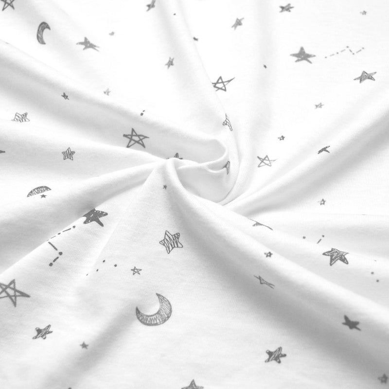 TL Care Printed 100% Cotton Knit Fitted Mini Crib Sheet - Star Cheveron 2pk