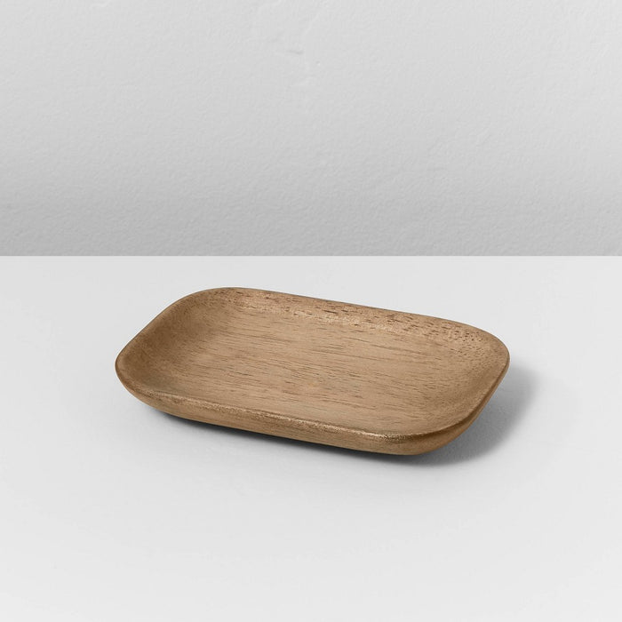 Wood Soap Dish Brown - Casaluna