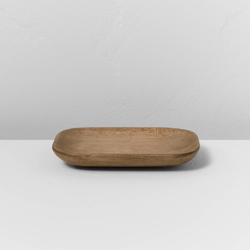 Wood Soap Dish Brown - Casaluna