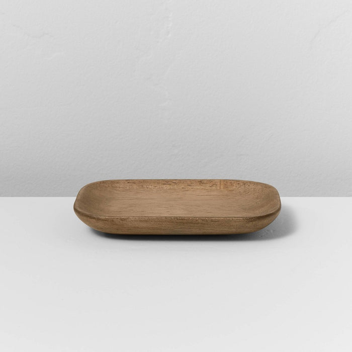 Wood Soap Dish Brown - Casaluna
