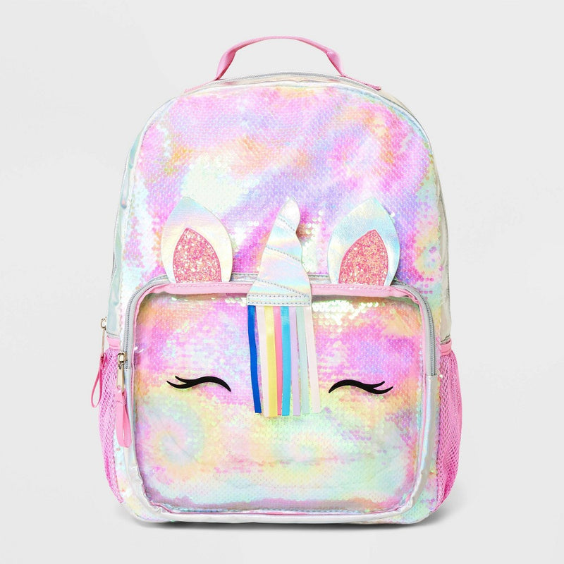 Kids' 16" Flip Sequin Tie-Dye Unicorn Backpack - Cat & Jack