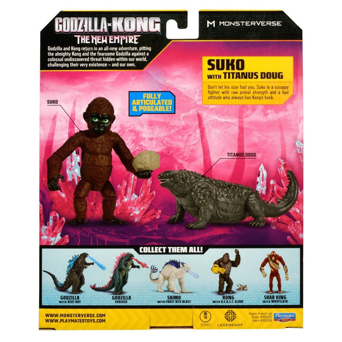 Godzilla x Kong: The New Empire Suko with Titanus Doug Figure Set - 2pk