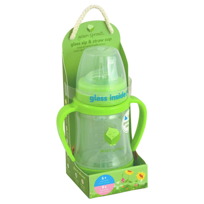 green sprouts Glass Sip & Straw Cup - Green - 4oz