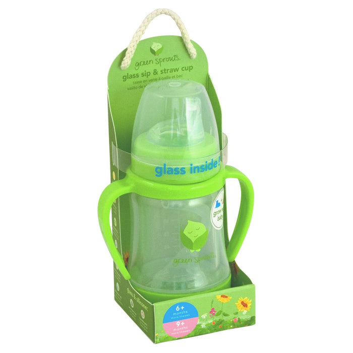green sprouts Glass Sip & Straw Cup - Green - 4oz