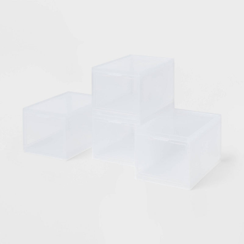 Stackable Small Bin Front Opening Clear - Brightroom