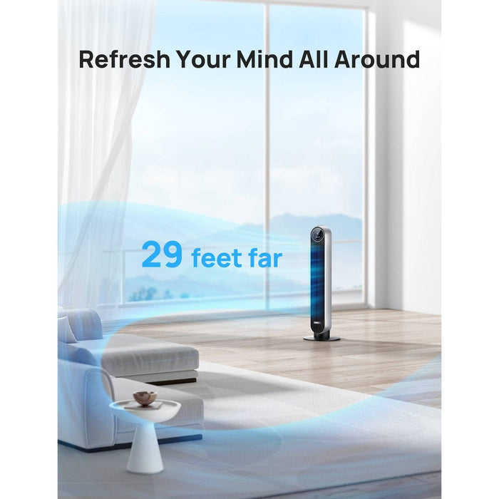 Dreo Nomad 36" Quiet Bladeless Oscillating Tower Fan Black/Silver (LOCAL PICKUP ONLY)