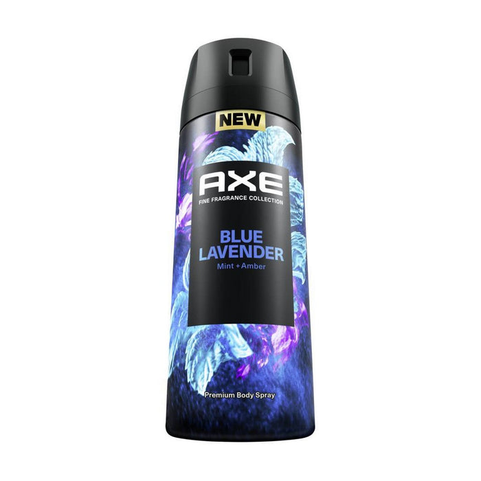Axe Blue Lavender 72-Hour Aluminum-Free Premium Body Spray - Mint + Amber - 4oz