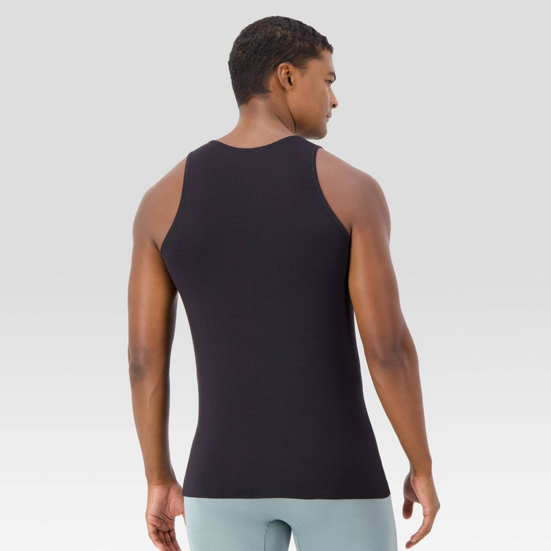 Hanes Originals Premium Men's SuperSoft Sleeveless Crewneck Tank Undershirt 2pk - Taupe/Black S
