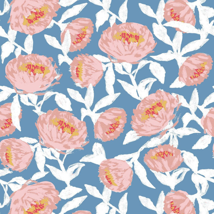 Floral Peel & Stick Wallpaper Blue/White - Opalhouse