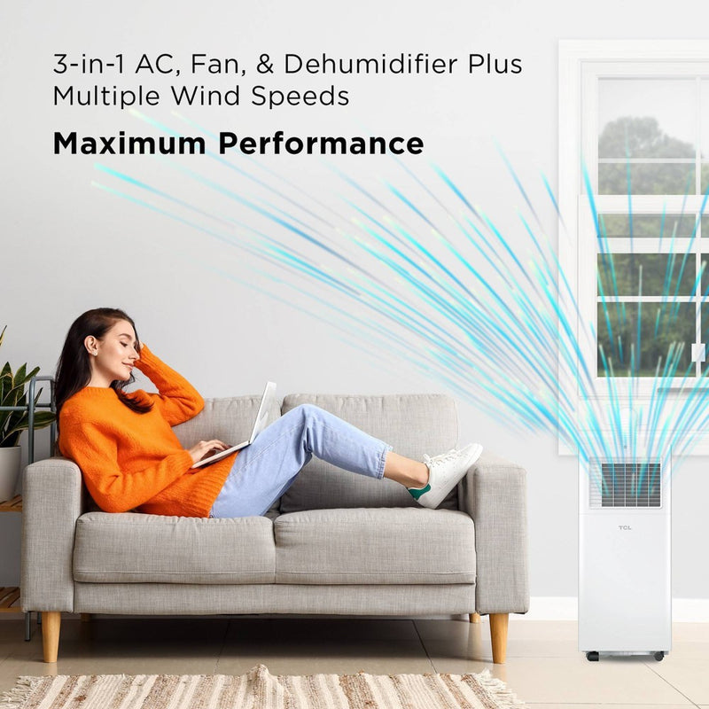 TCL 5100 BTU SACC (8,500 BTU ASHRAE) Smart Portable Air Conditioner Fan and Dehumidifier (H5P44W) (LOCAL PICKUP ONLY)