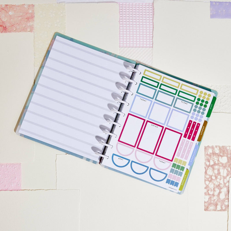 Happy Planner July 2024 - June 2025 Weekly/Monthly Planner 9.75"x8.75" Classic Vivid Blooms