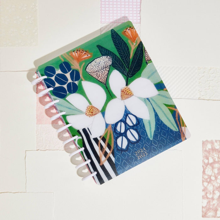 Happy Planner July 2024 - June 2025 Weekly/Monthly Planner 9.75"x8.75" Classic Vivid Blooms