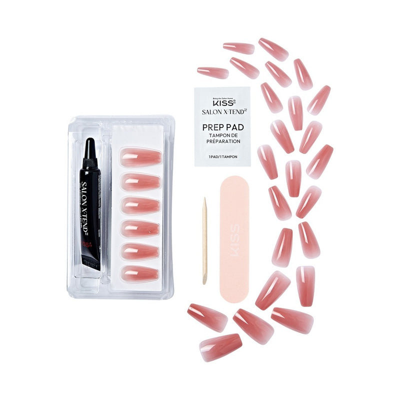 KISS Salon X-tend Fake Nails - Flowers- 34 ct