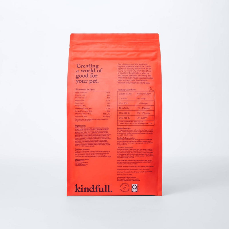 Chicken and Brown Rice Recipe Dry Dog Food - 5lbs - Kindfull