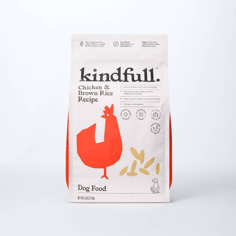 Chicken and Brown Rice Recipe Dry Dog Food - 5lbs - Kindfull