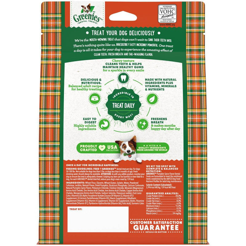 Greenies Pumpkin Spice Large Dental Dog Treats - 12oz