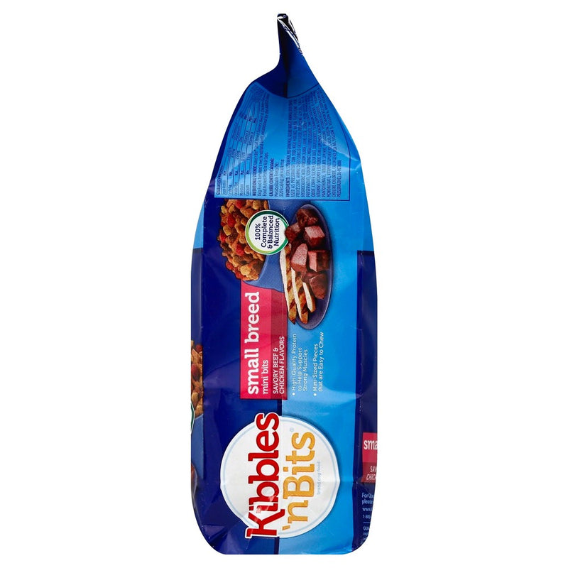 Kibbles 'n Bits Mini Bits Savory Beef & Chicken Flavors Small Breed Complete & Balanced Dry Dog Food - 3.5lbs