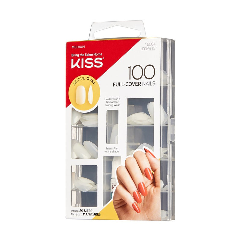 KISS Products Fake Nails - Active Oval - 101ct