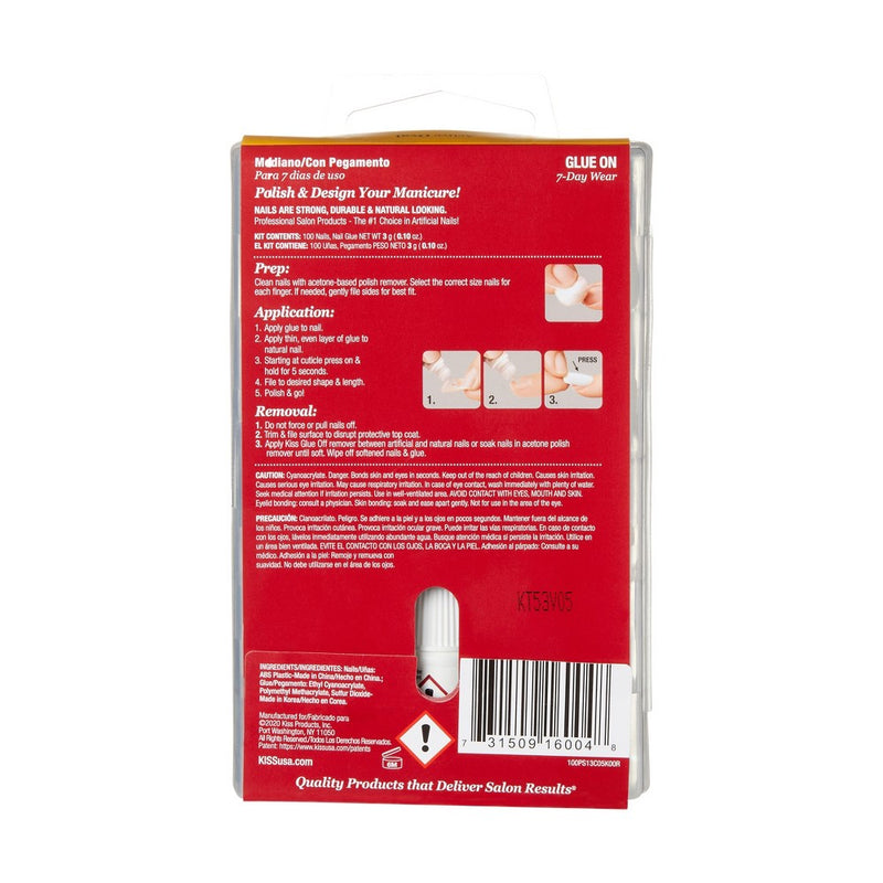 KISS Products Fake Nails - Active Oval - 101ct