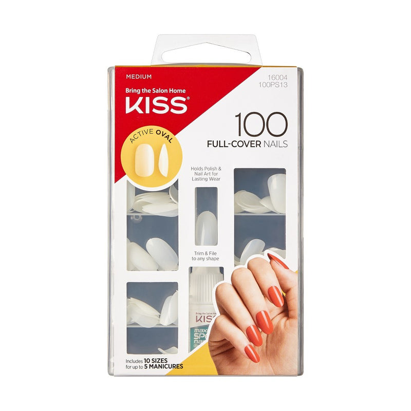 KISS Products Fake Nails - Active Oval - 101ct