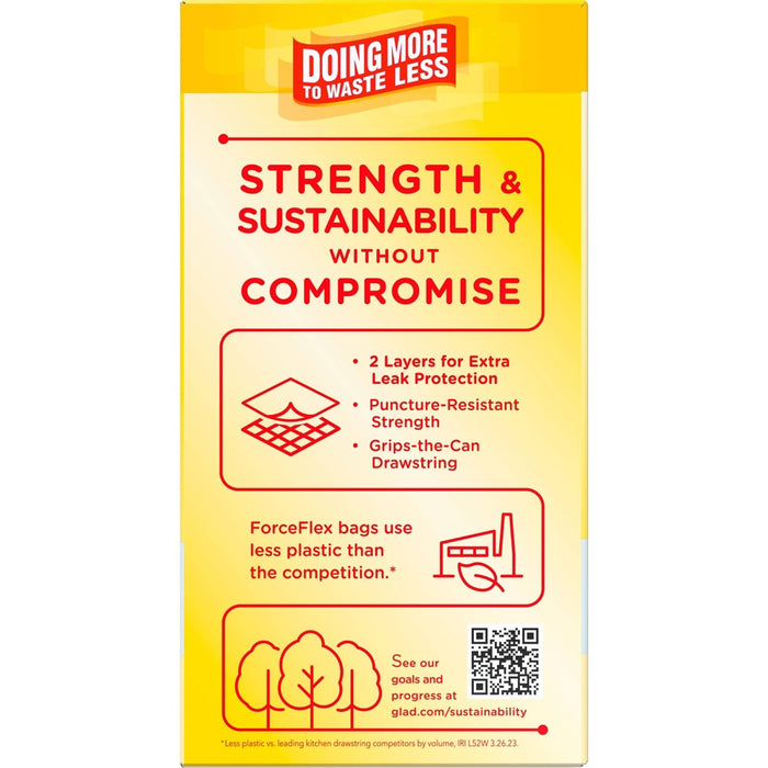 Glad ForceFlex Drawstring Fragrance Free Trash Bags - 13 Gallon - 100ct