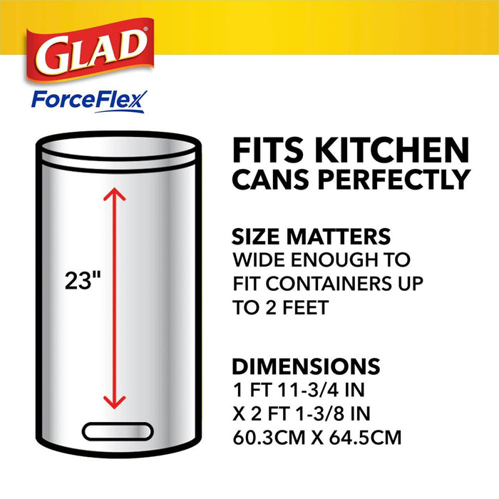 Glad ForceFlex Drawstring Fragrance Free Trash Bags - 13 Gallon - 100ct