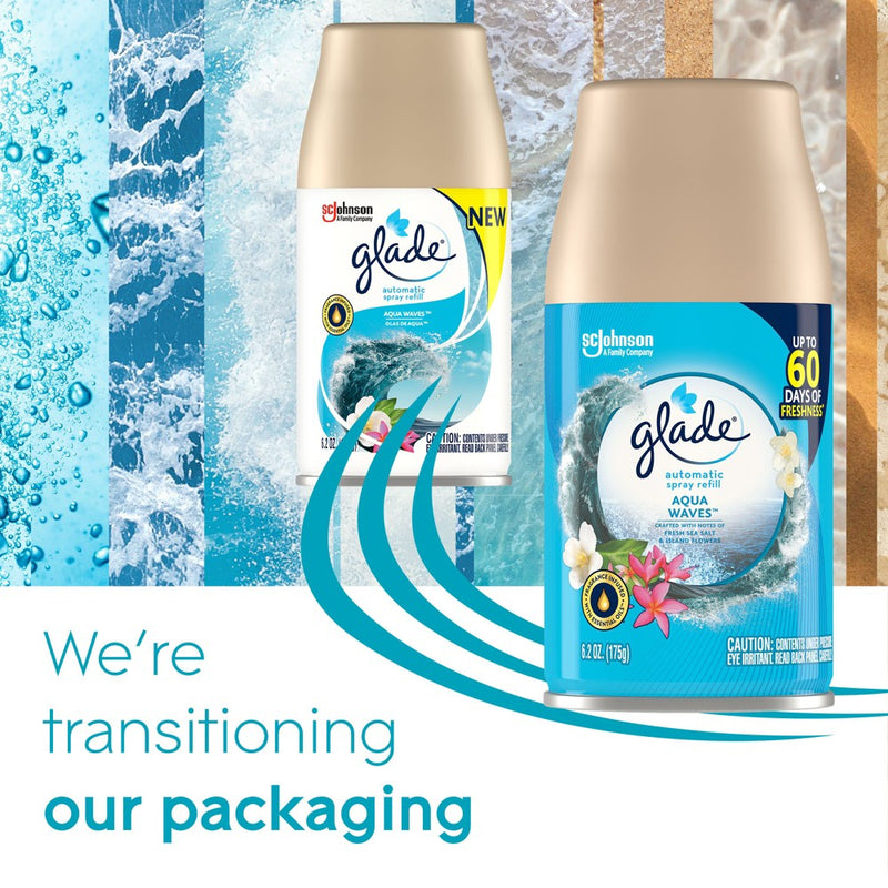 Glade Automatic Spray Air Freshener - Aqua Waves - 6.2oz