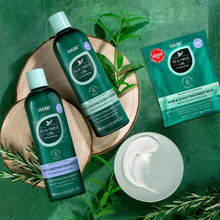 Hask Scalp Treatment Hair Mask Infused with Tea Tree & Rosemary Oil - 1.75oz