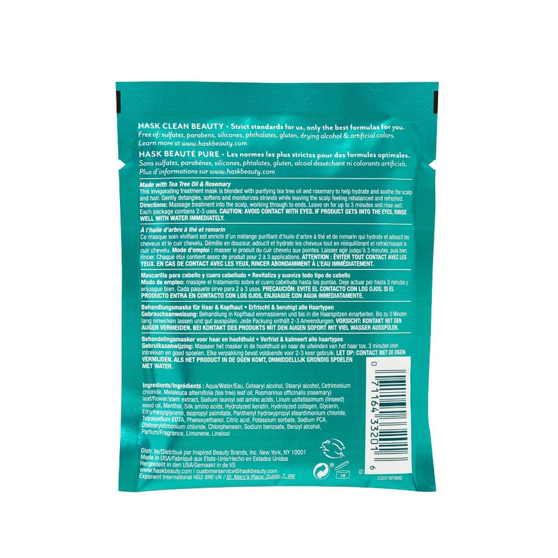 Hask Scalp Treatment Hair Mask Infused with Tea Tree & Rosemary Oil - 1.75oz