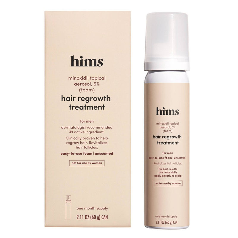 hims Minoxidil 5% Foam - Extra Strength Topical Hair Regrowth Solution for Men